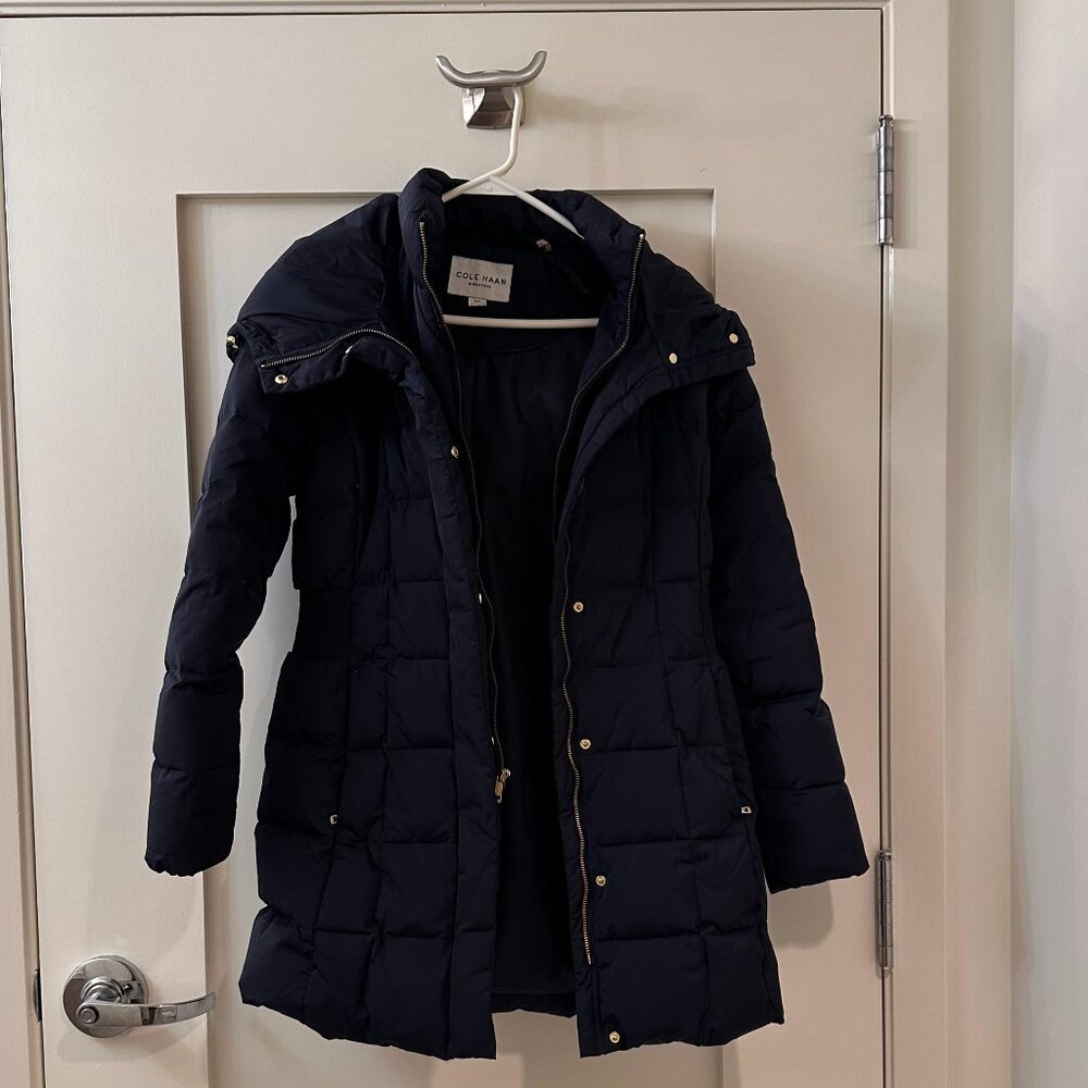 Cole Haan puffer jacket in navy